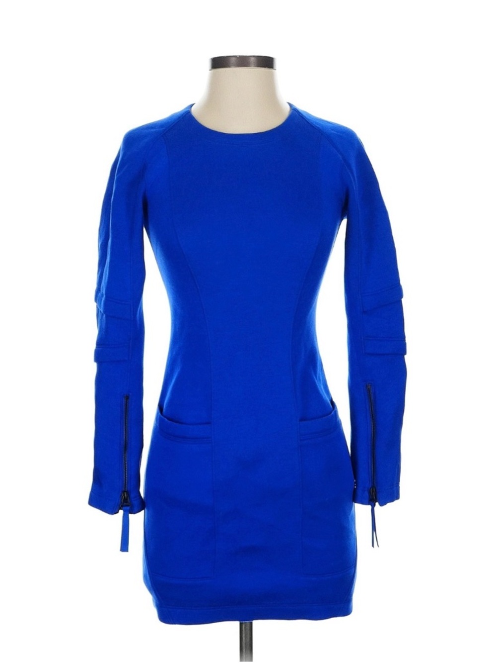Helmut Lang Royal Blue Mini Sheath Dress